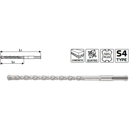 SDS Plus Hammerbohrer 4-Schneider 